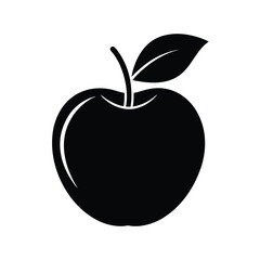 flat style fruit icon apple banana vector art silhouette 