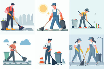 Street Cleaner & Sanitation Worker Set