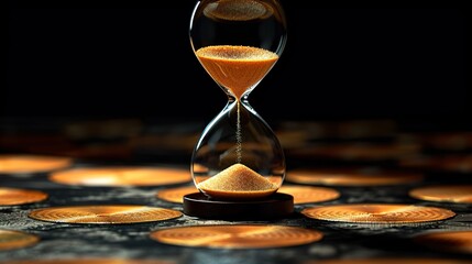 hourglass on sand
