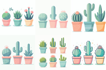Cute Cactus & Succulent Plant Set