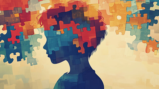 puzzle brain for mental heath 