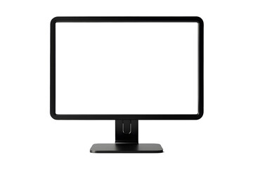 Blank Computer Monitor Screen Mockup , Smart monitor with blank screen isolated on transparent background