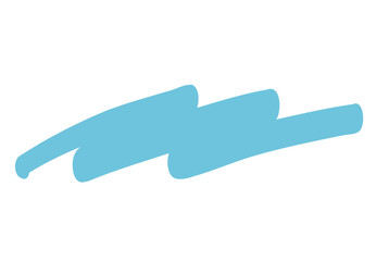 Obraz premium マーカーペンで描いたようなアンダーライン：ブルー 