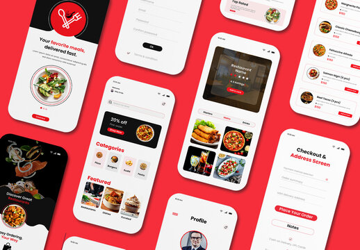 Food Delivery App Design Template