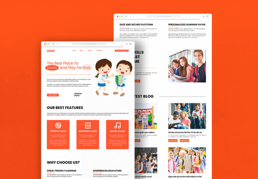 Fun and Playful Kids Learning Landing Page
