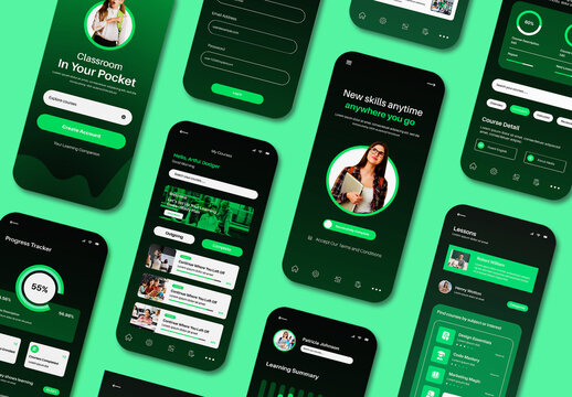 Online Class Mobile UI Layout
