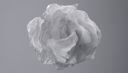  abstract 3d wireframe mesh shape on gray background for web design, branding, and print media digital illustration or texture graphic