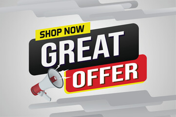 great offer poster banner graphic design icon logo sign symbol social media website coupon market

