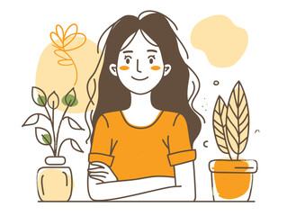 girl vector illustration 