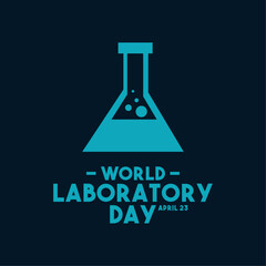 World Laboratory Day. April 23. Banner, card, background. Flat design vector.