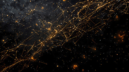 Cosmic symphony: dark matter weaving the universe's fabric. concept astronomy, dark matter, universe, cosmic symphony, fabric of the universe. Dark Matter Weave. Illustration