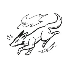 Mystical wolf silhouette designs in nature scenes with spiritual, emotional and tribal elements vector illustration