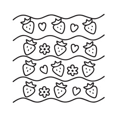 Comfy Patterns Coloring Pages for Adults and Kids, Bold and Easy Coloring Page, Simple and Big Designs, Line Art Victor Illustration, Black and White