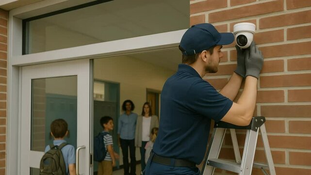 Indoor security camera installation in schools ensuring safety and protection