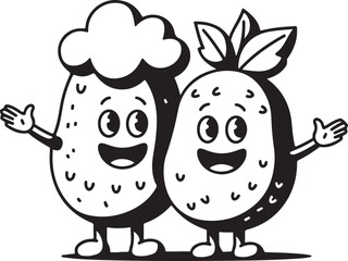 International potato day of Vector Illustration | national potato day celebration | creative concepts of raw potato | National Potato Day Icon with Smiling Cartoon Potato Illustration