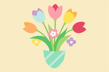 Naklejka premium tulips in vase