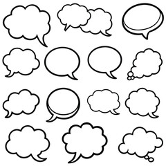 Fototapeta premium Various Speech and Thought Bubbles