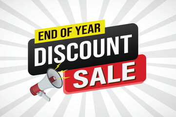 Discount sale word mega phone concept vector illustration and 3d style, landing page, template, ui, web, mobile app, poster, banner, flyer, background, gift card, coupon, label, wallpaper

