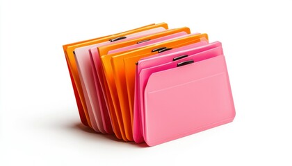 Colorful folders stacked