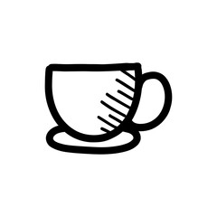 coffee cup doodle icon