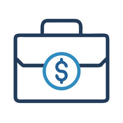 Briefcase Icon Representing Financial Portfolio and Investment Management