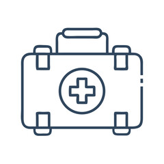 Obraz premium First Aid Kit Icon Representing Emergency Medical Assistance and Health Care