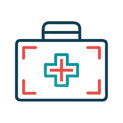 Fototapeta premium First Aid Kit Icon Representing Emergency Medical Assistance and Health Care