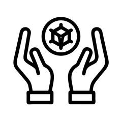 Fototapeta premium Hands Holding Symbol Icon Representing Spiritual Connection and Unity