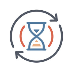 Hourglass Icon Representing Magical Time and Enchanted Duration