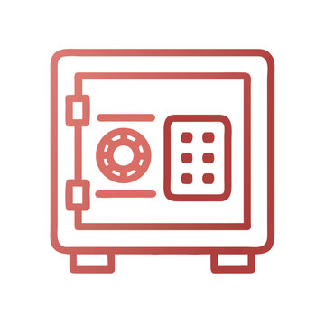 Safe Vault Icon Representing Money Security and Financial Protection