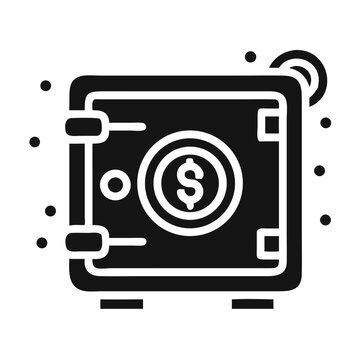 Safe Vault Icon Representing Money Security and Financial Protection
