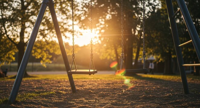 Swingset at Sunset