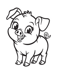 Cute Animal Coloring Pages, Coloring book, Animals, victor, animals line art, illustration, black & white Designs