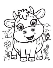 Cute Animal Coloring Pages, Coloring book, Animals, victor, animals line art, illustration, black & white Designs