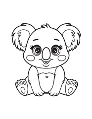 Cute Animal Coloring Pages, Coloring book, Animals, victor, animals line art, illustration, black & white Designs