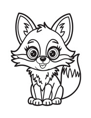 Obraz premium Cute Animal Coloring Pages, Coloring book, Animals, victor, animals line art, illustration, black & white Designs