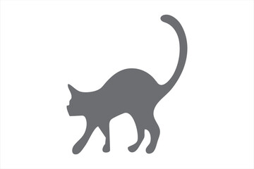 Cat silhouette  set icon. vector illustration. black 