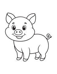 Cute Animal Coloring Pages, Coloring book, Animals, victor, animals line art, illustration, black & white Designs