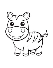Cute Animal Coloring Pages, Coloring book, Animals, victor, animals line art, illustration, black & white Designs