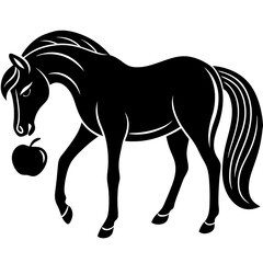 horse silhouette vector