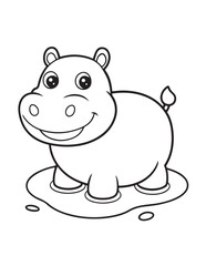 Cute Animal Coloring Pages, Coloring book, Animals, victor, animals line art, illustration, black & white Designs