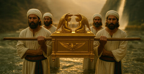 Crossing the Jordan River - The Priests Carry the Ark Across the Jordan