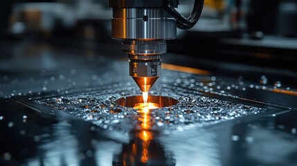 A high-tech CNC milling machine, its solid ball endmill tool carving precision into vibrant plastic parts, exemplifies the advanced manufacturing processes shaping the future of industry. 