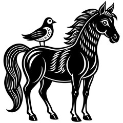 horse silhouette vector