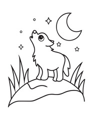 Cute Animal Coloring Pages, Coloring book, Animals, victor, animals line art, illustration, black & white Designs