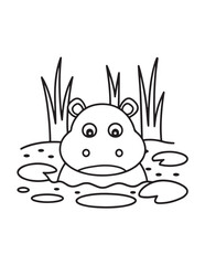 Cute Animal Coloring Pages, Coloring book, Animals, victor, animals line art, illustration, black & white Designs