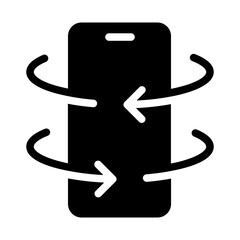 Swipe interaction for AR/VR - Solid icon