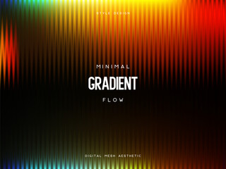 3d glassmorphism glass with iridescent colors on the black. Abstract gradient background. Corrugated trendy texture. Vector illustration.