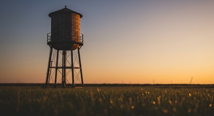 Water Tower Sunset