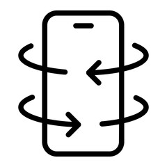 Swipe interaction for AR/VR - Line icon